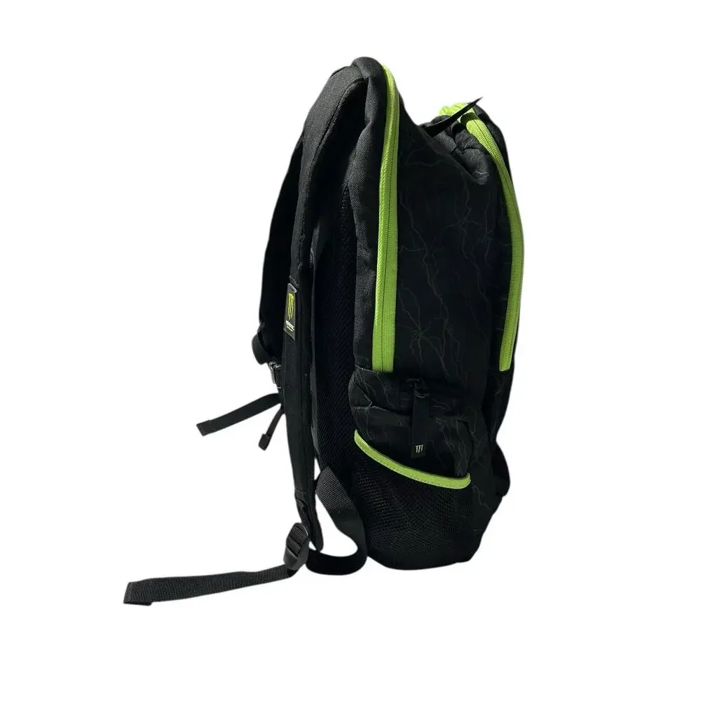 Monster Energy Black Promo Backpack Laptop Padded Pockets Zippers Large Logo
